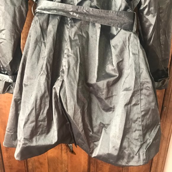 Joan Rivers Olive w/Shimmer Trench Coat w/Epaulettes Size 2X - Picture 15 of 16